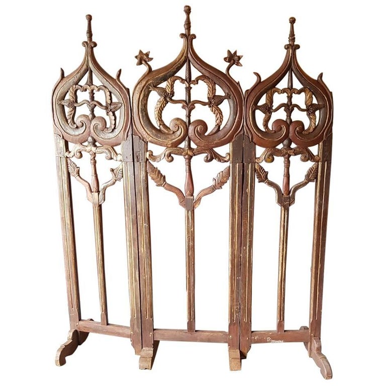 Antique Gothic Style Carved Room Divider, 19th Century at 1stdibs