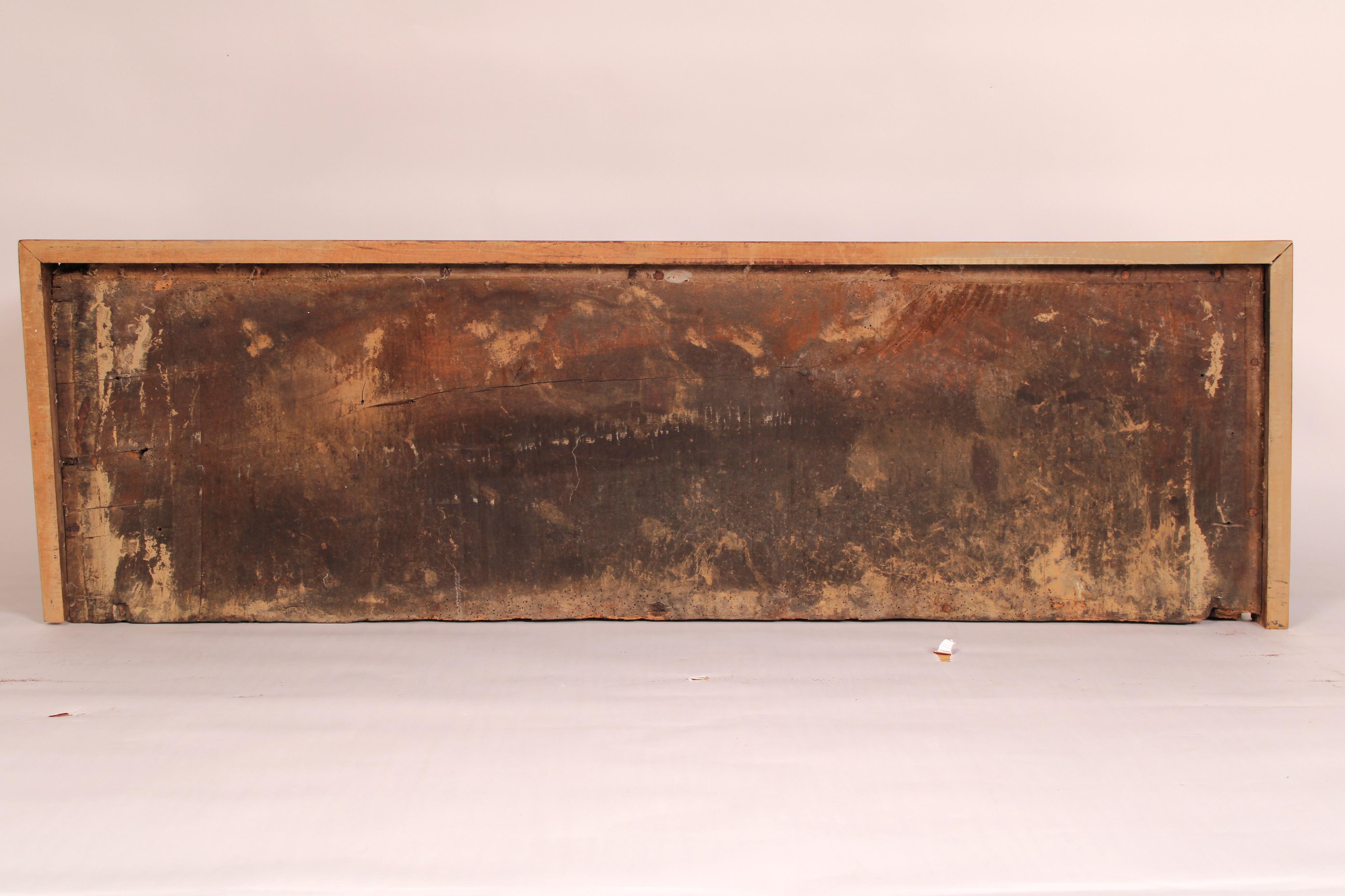 Antique Gothic Style Elm Trunk For Sale 8