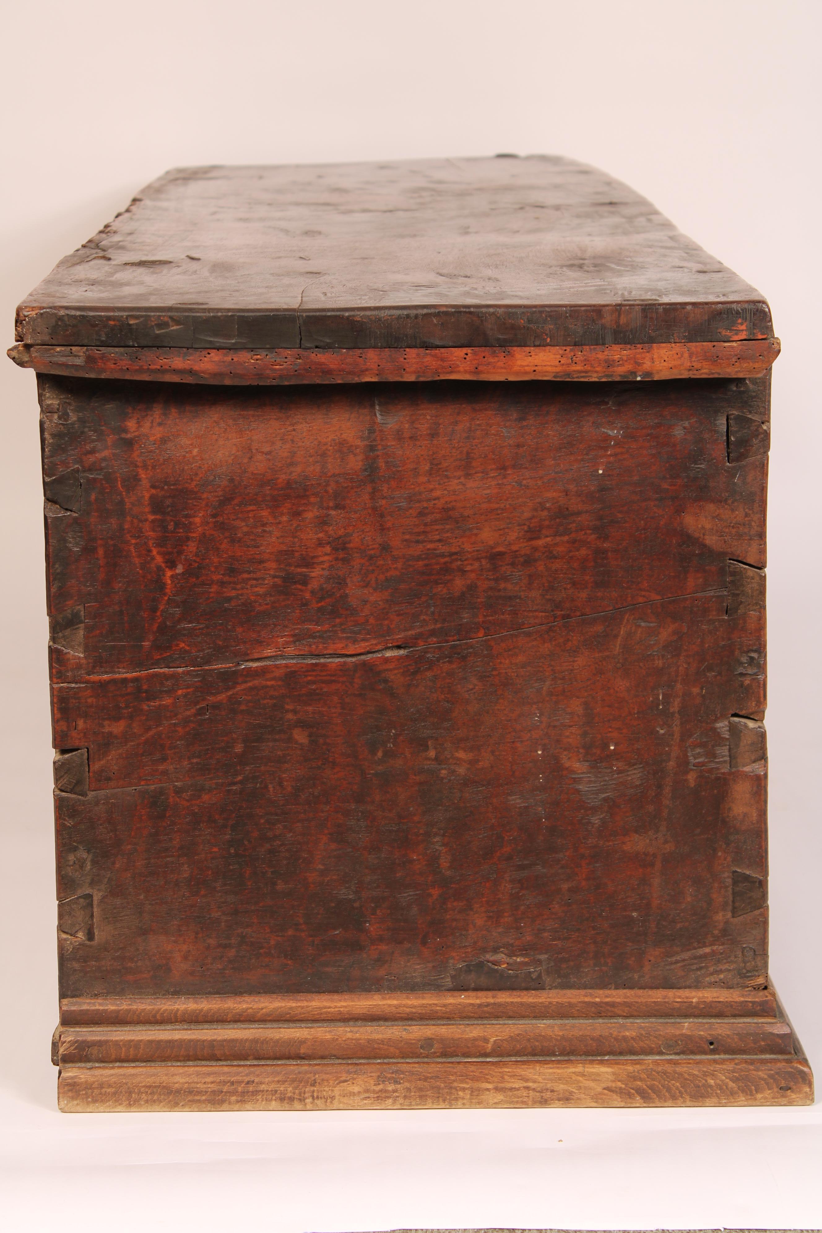 Antique Gothic Style Elm Trunk In Good Condition For Sale In Laguna Beach, CA