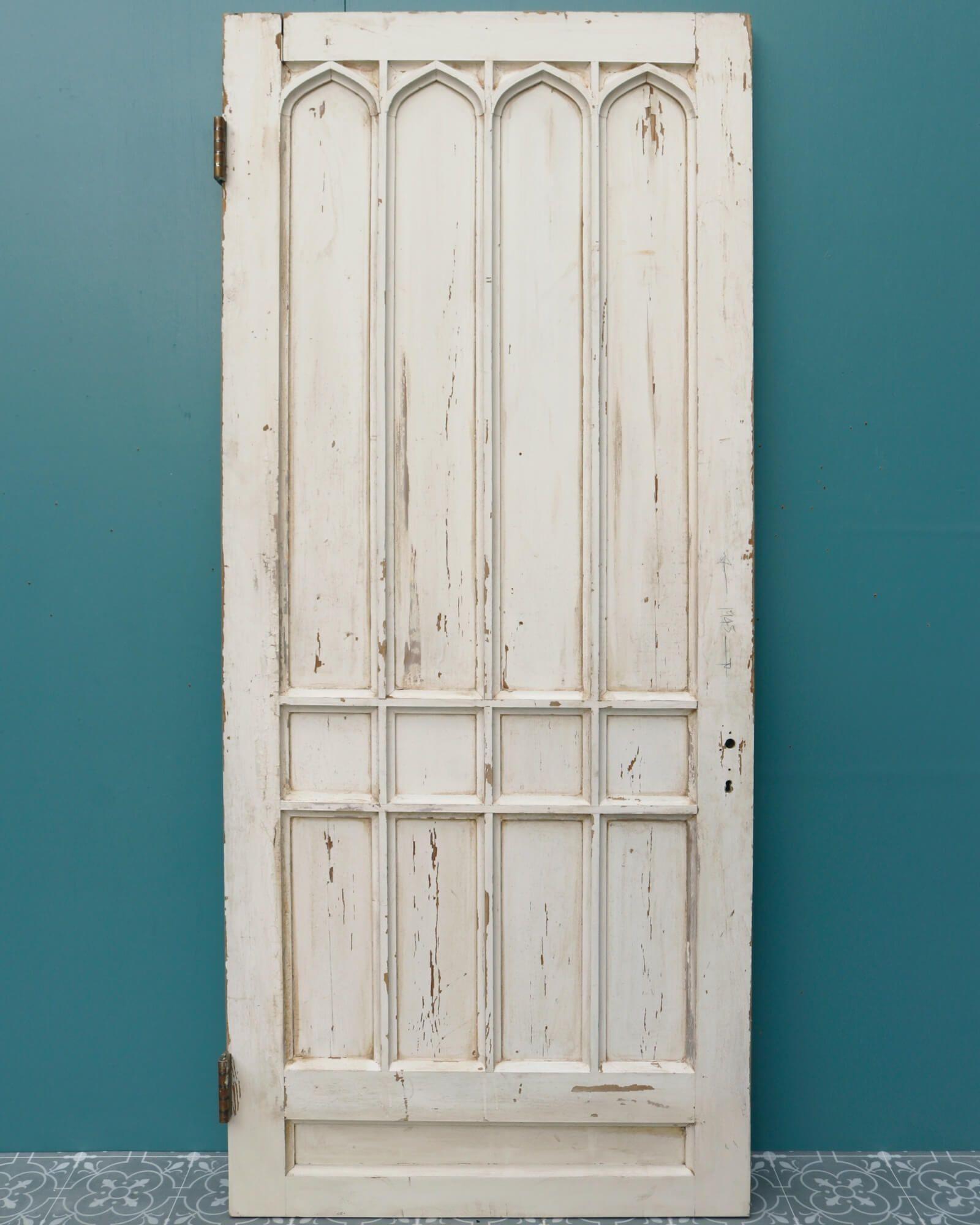 English Antique Gothic Style Interior Door