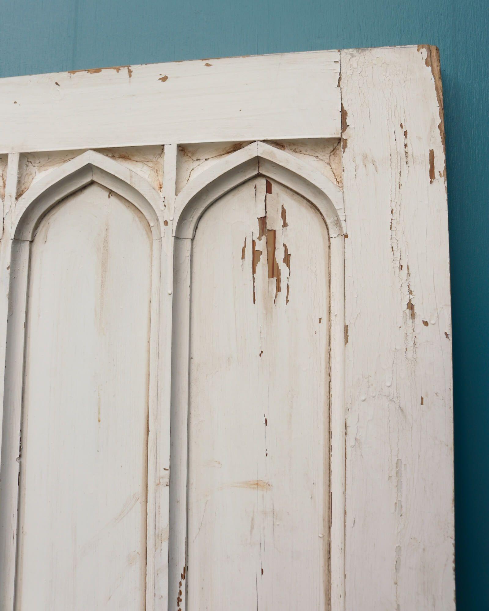 Antique Gothic Style Interior Door In Fair Condition In Wormelow, Herefordshire