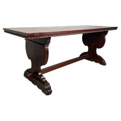 Antique Gothic Trestle Dining Table