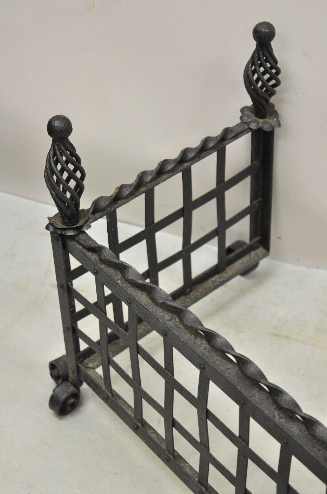 Antique Gothic Wrought Iron Spiral Twist 56