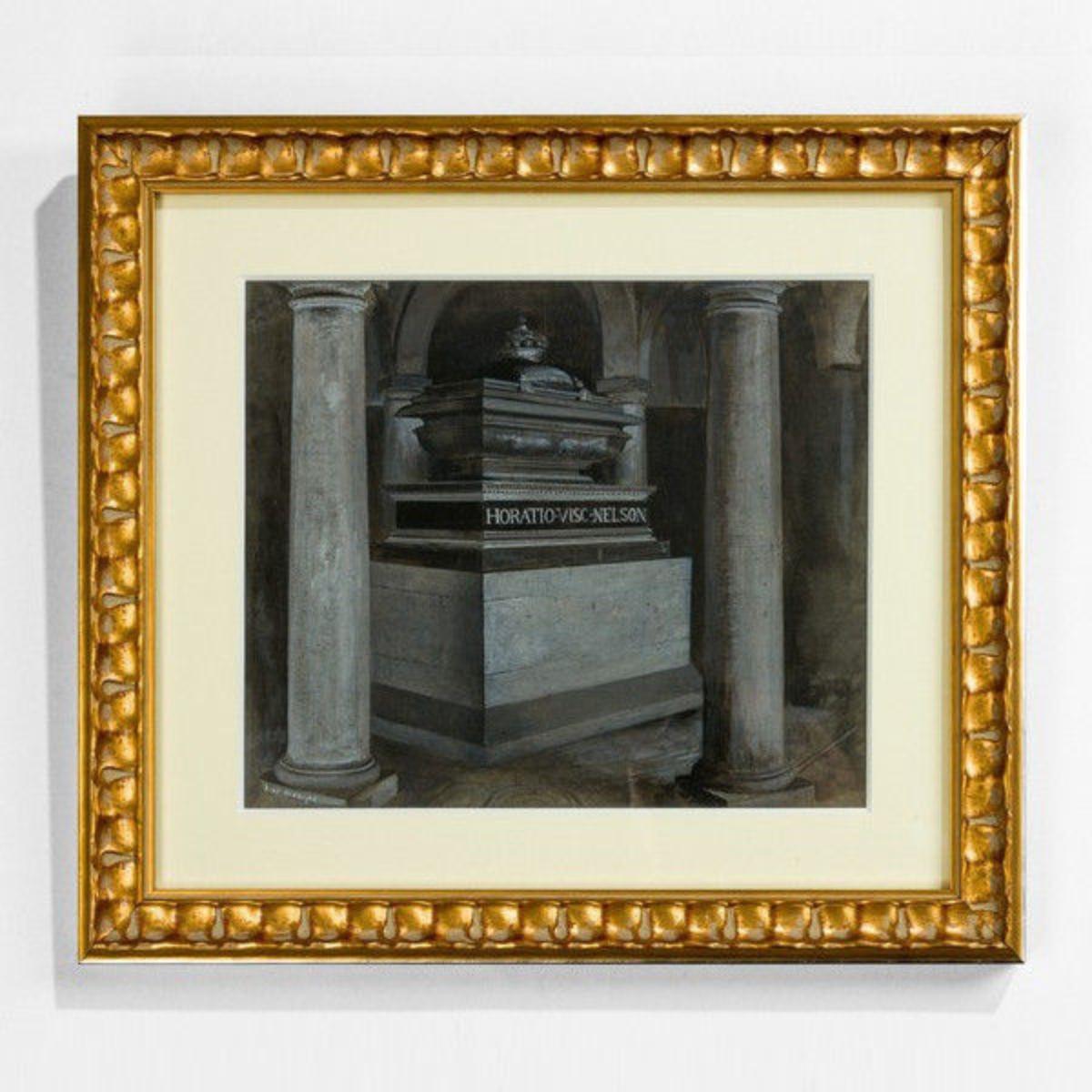 Anglais Antique gouache de Tomb de Nelsons à la gouache en vente