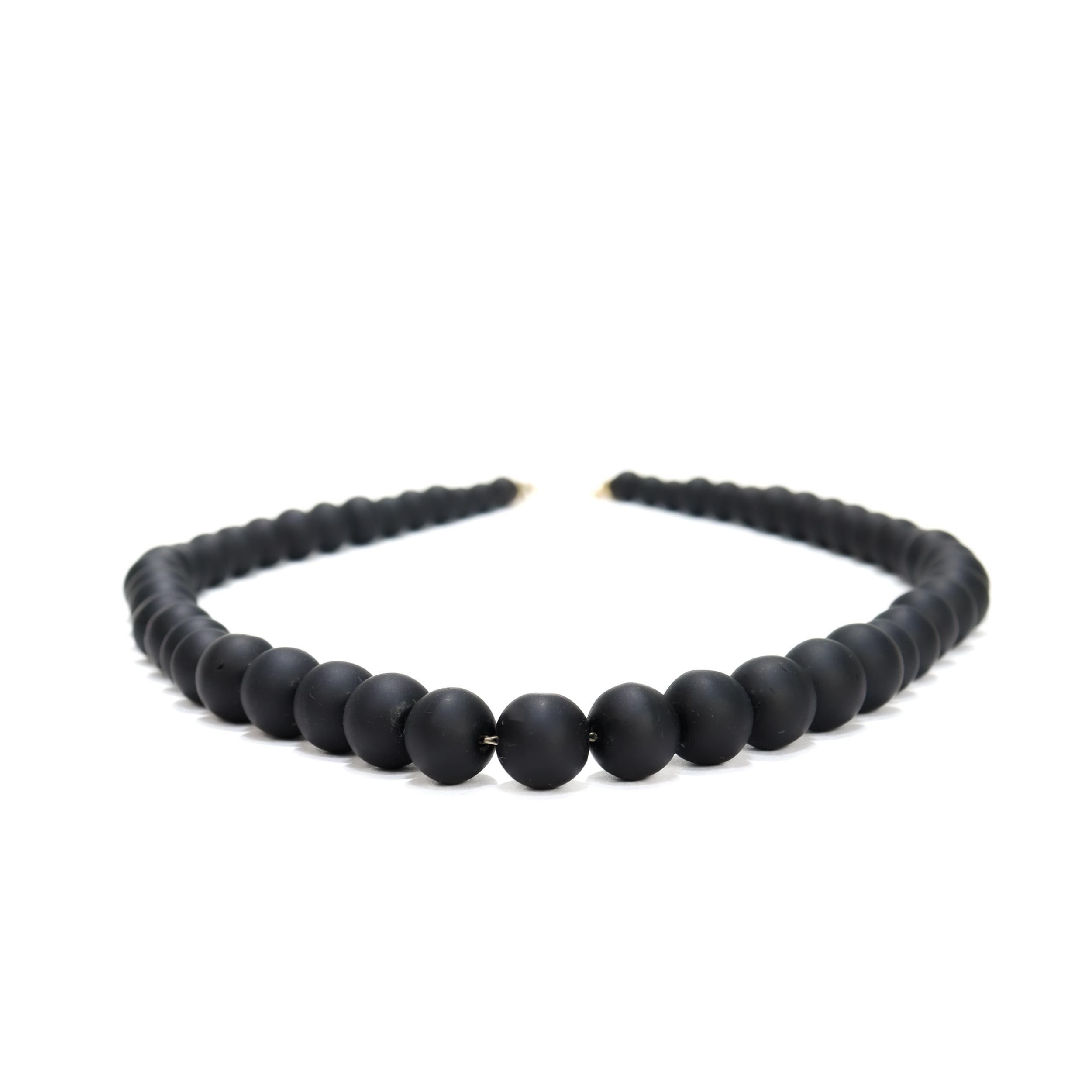 Collar de Luto de Azabache Graduado Antiguo en venta 4