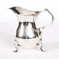 Antike Graduierung Paar viktorianischen Sterling Silber Creme Krüge 19.