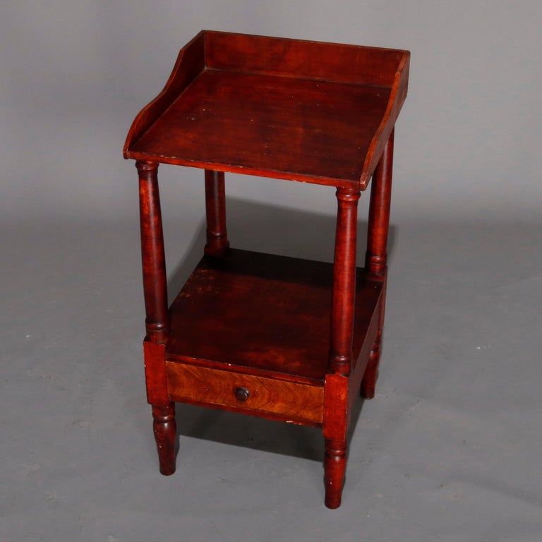 Antique Grain Painted Softwood Single Drawer Washstand, circa 1850 For