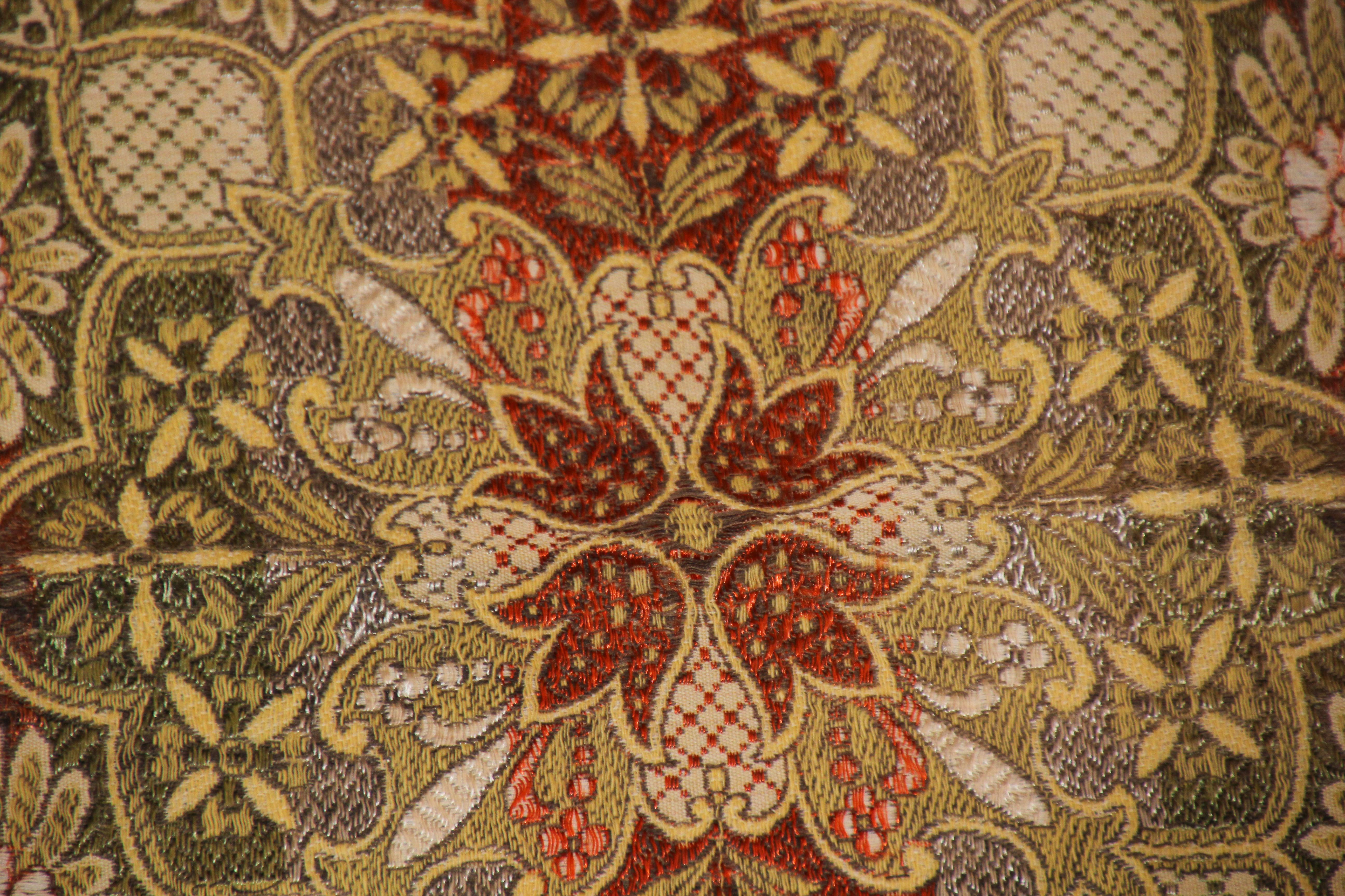 Antique Granada Moorish Textile with Arabic Calligraphy Writing 2