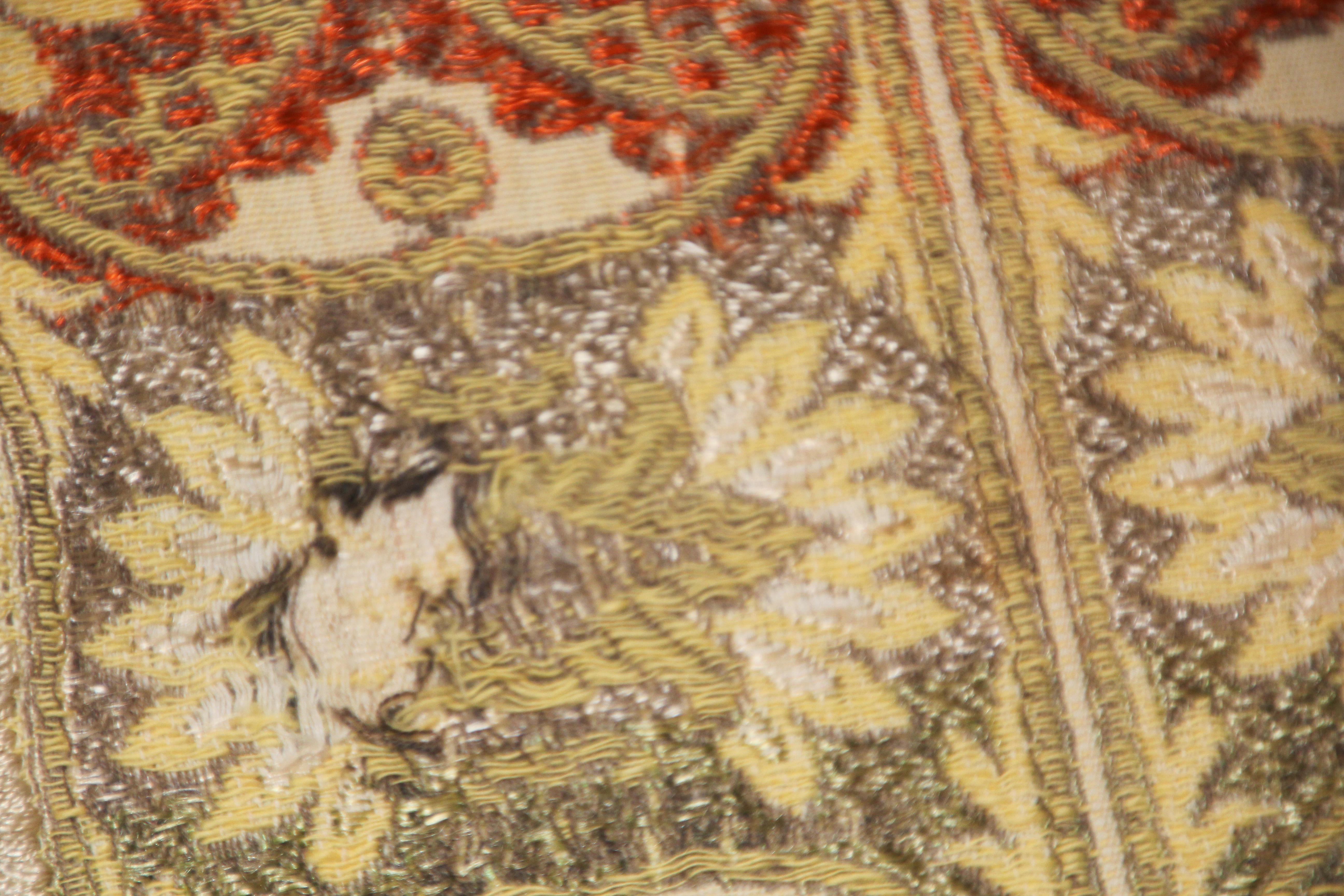 Antique Granada Moorish Textile with Arabic Calligraphy Writing 5