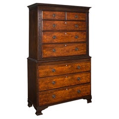 Antike Grand Chest of Drawers, Englisch, Nussbaum, Tallboy, Georgian, um 1800