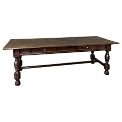 Antique French Grand Country Scrivania per partner~Tavolo da conferenza~Tavolo da pranzo
