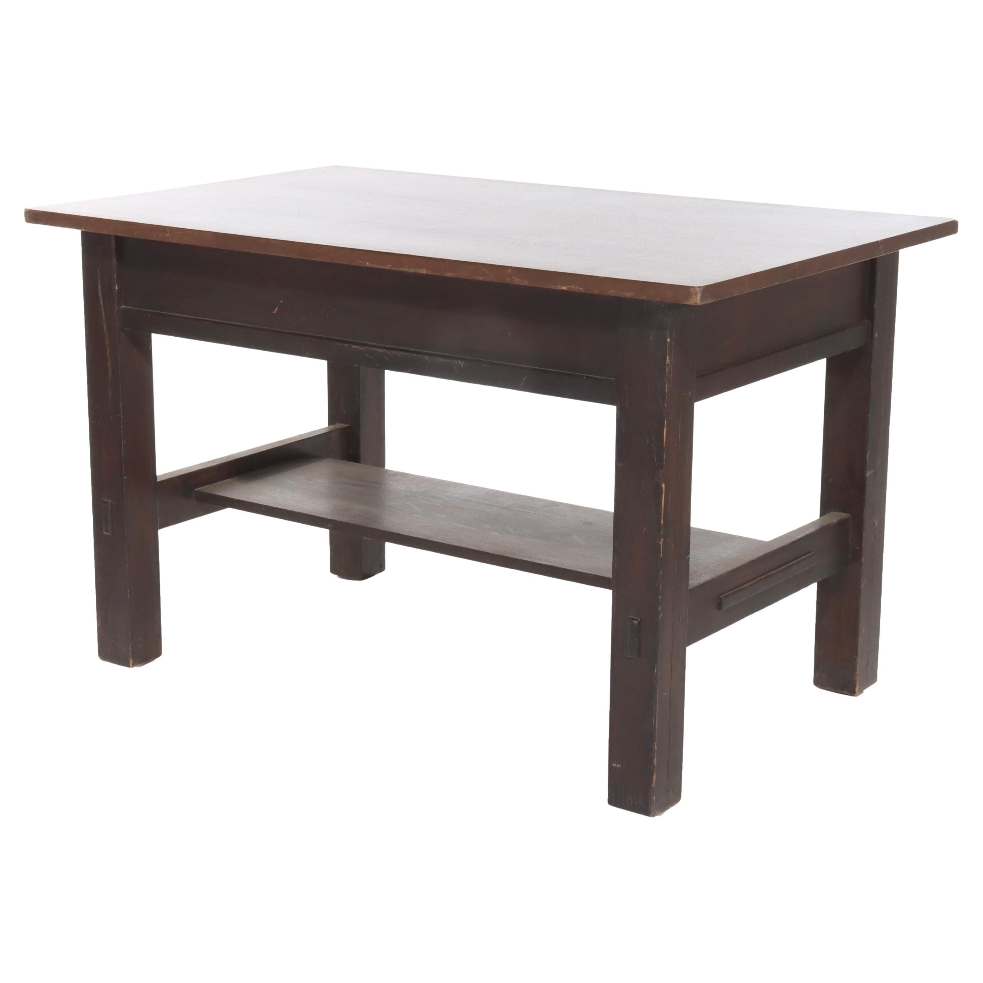 Antique Grand Rapids Chair Co. Arts
Crafts Mission Oak Library Table C1920