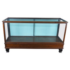 Antique Grand Rapids Store Quartersawn Oak General Store Showcase Display Case