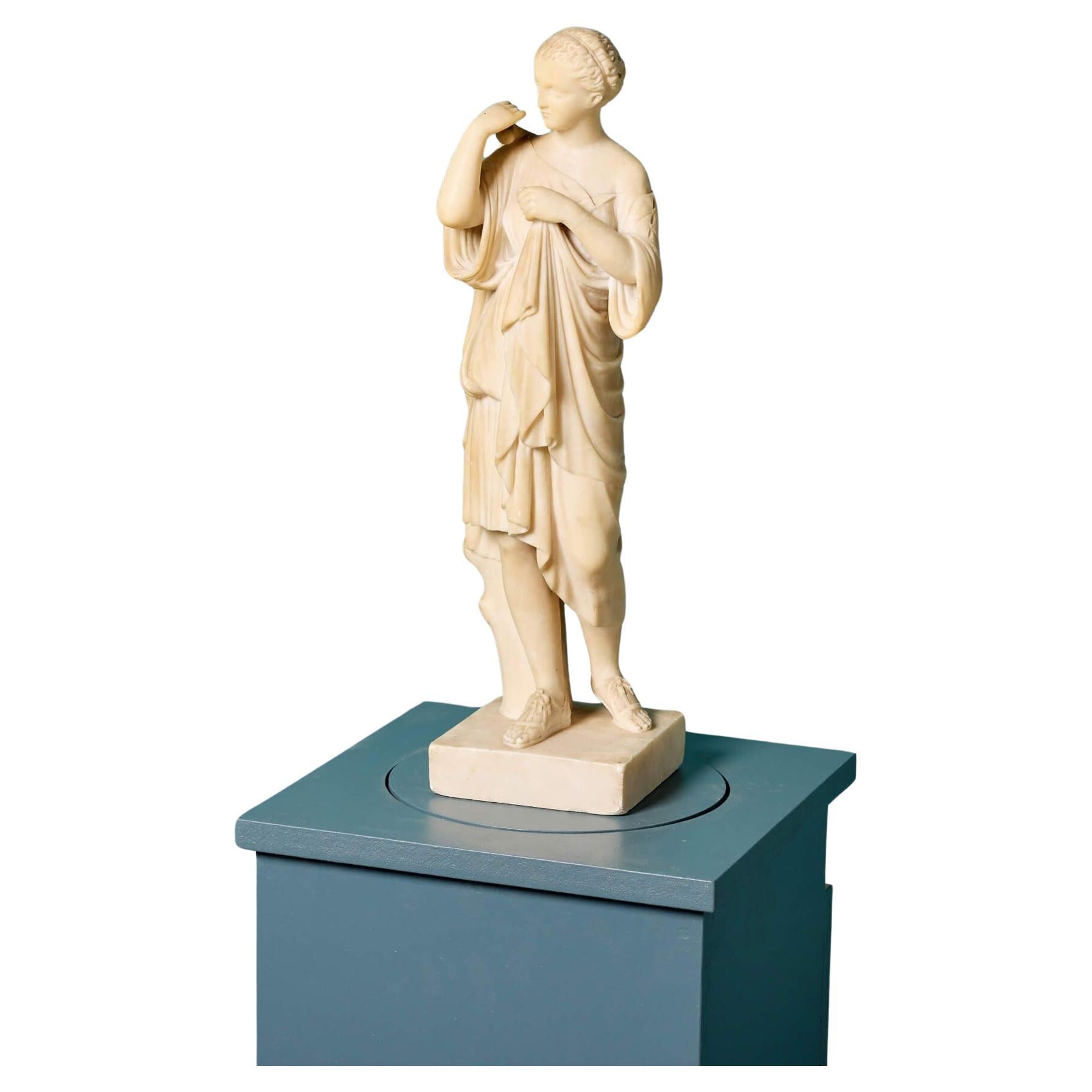 Antique Grand Tour Alabaster Statue of Diana di Gabii For Sale
