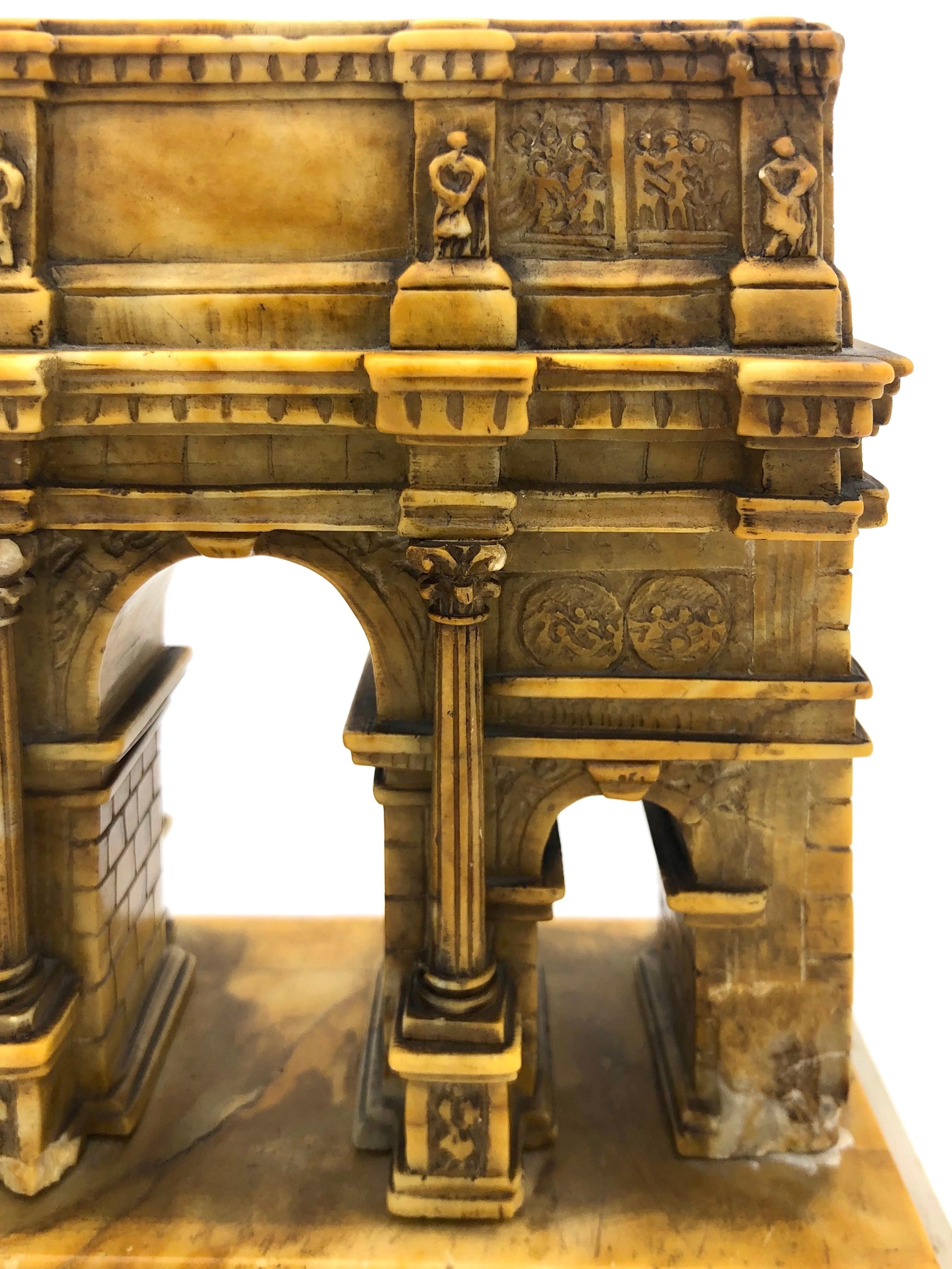 Antique Grand Tour Arch of Constantine's Triumph Miniature Architecture Model 5