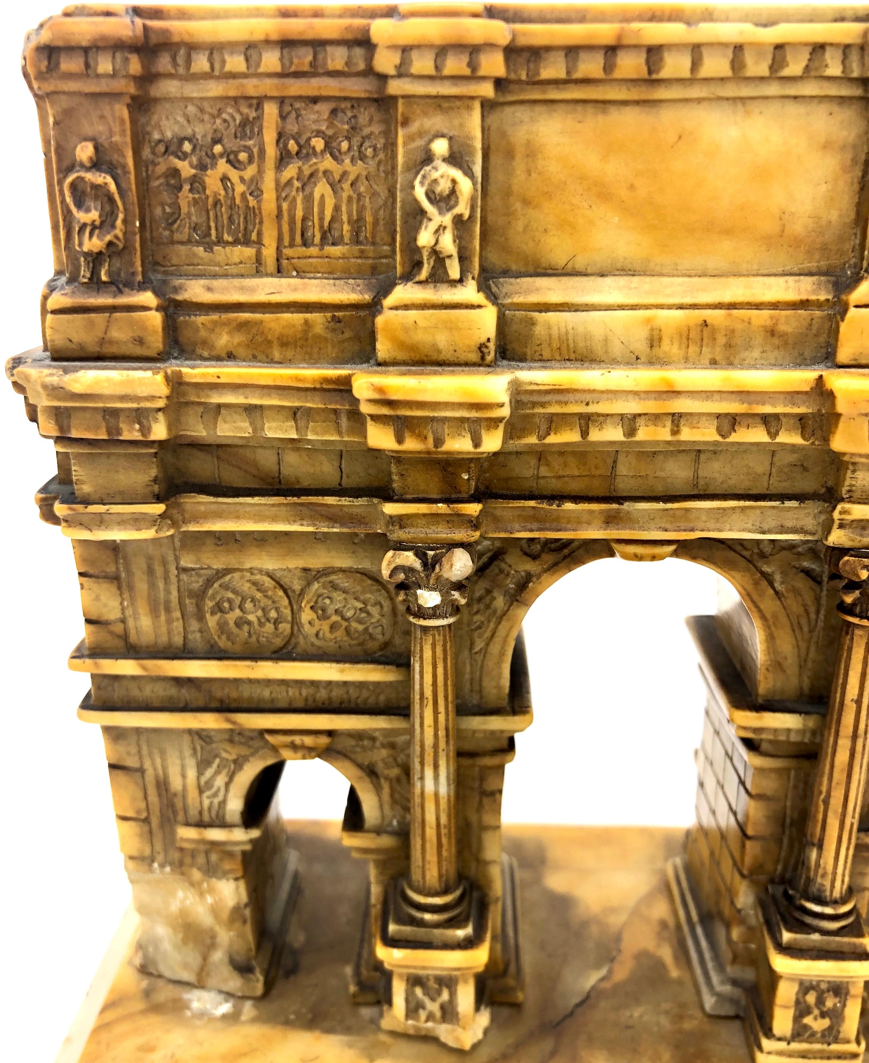 Antique Grand Tour Arch of Constantine's Triumph Miniature Architecture Model 6
