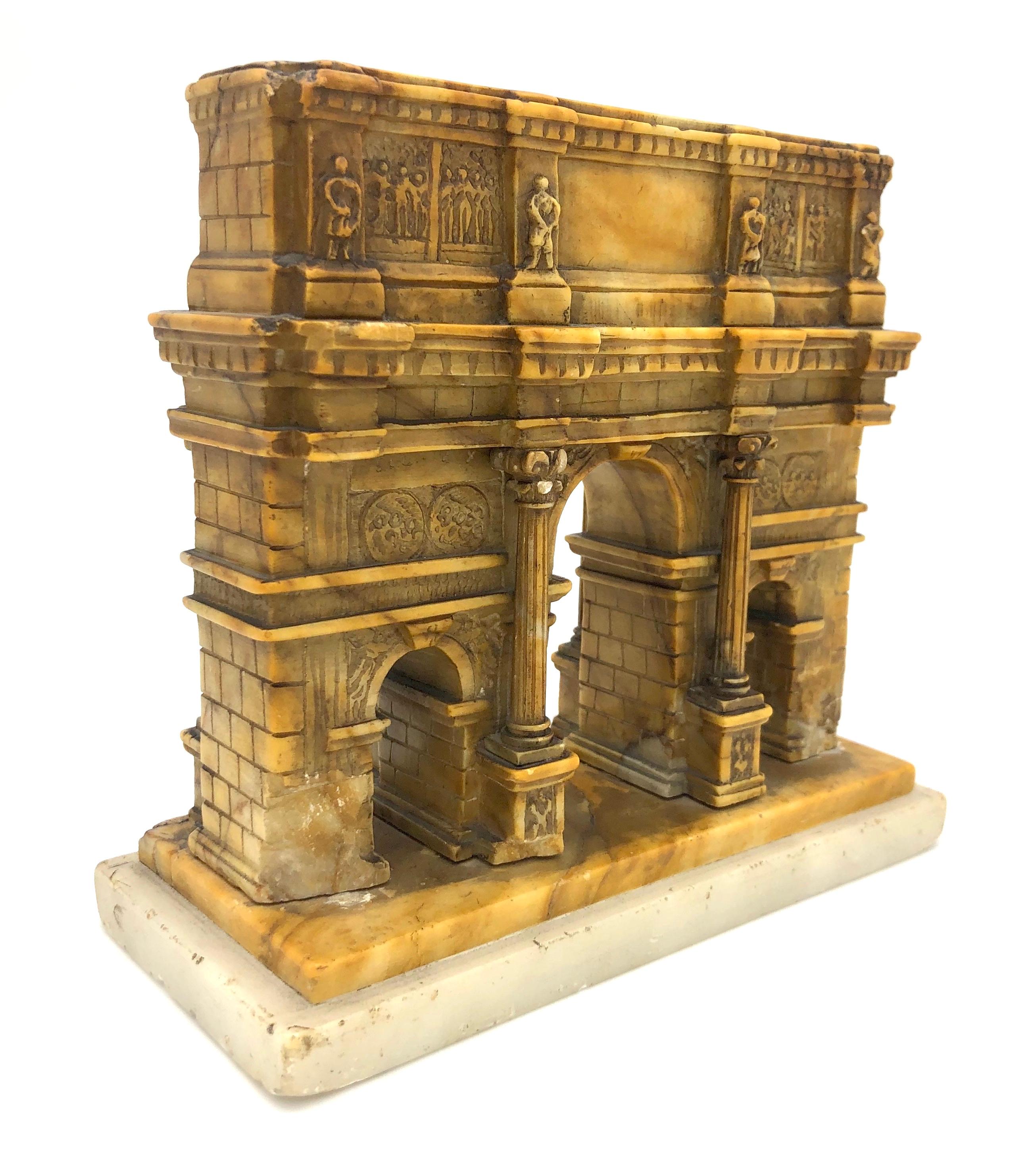 Victorian Antique Grand Tour Arch of Constantine's Triumph Miniature Architecture Model