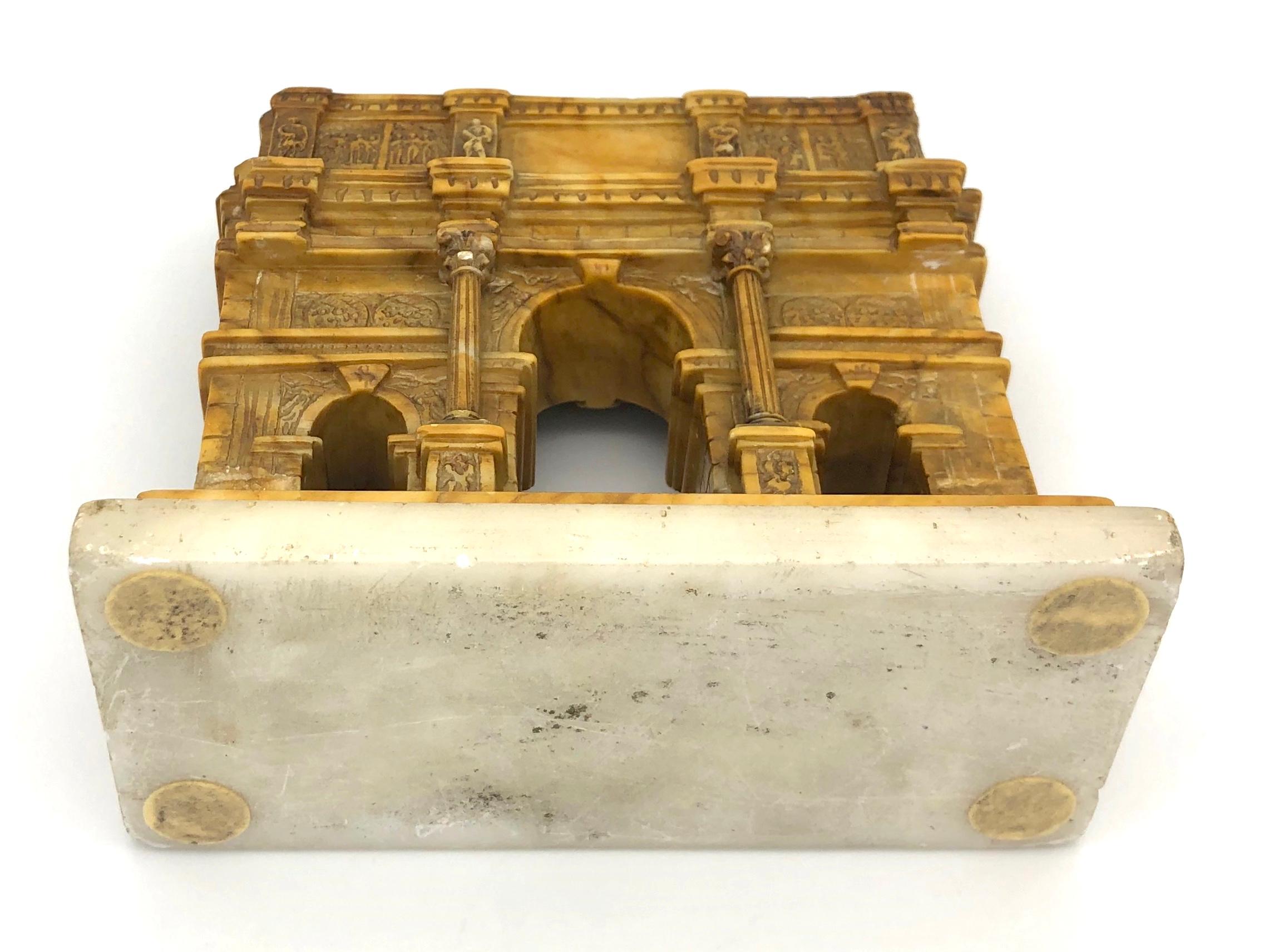 Women's or Men's Antique Grand Tour Arch of Constantine's Triumph Miniature Architecture Model
