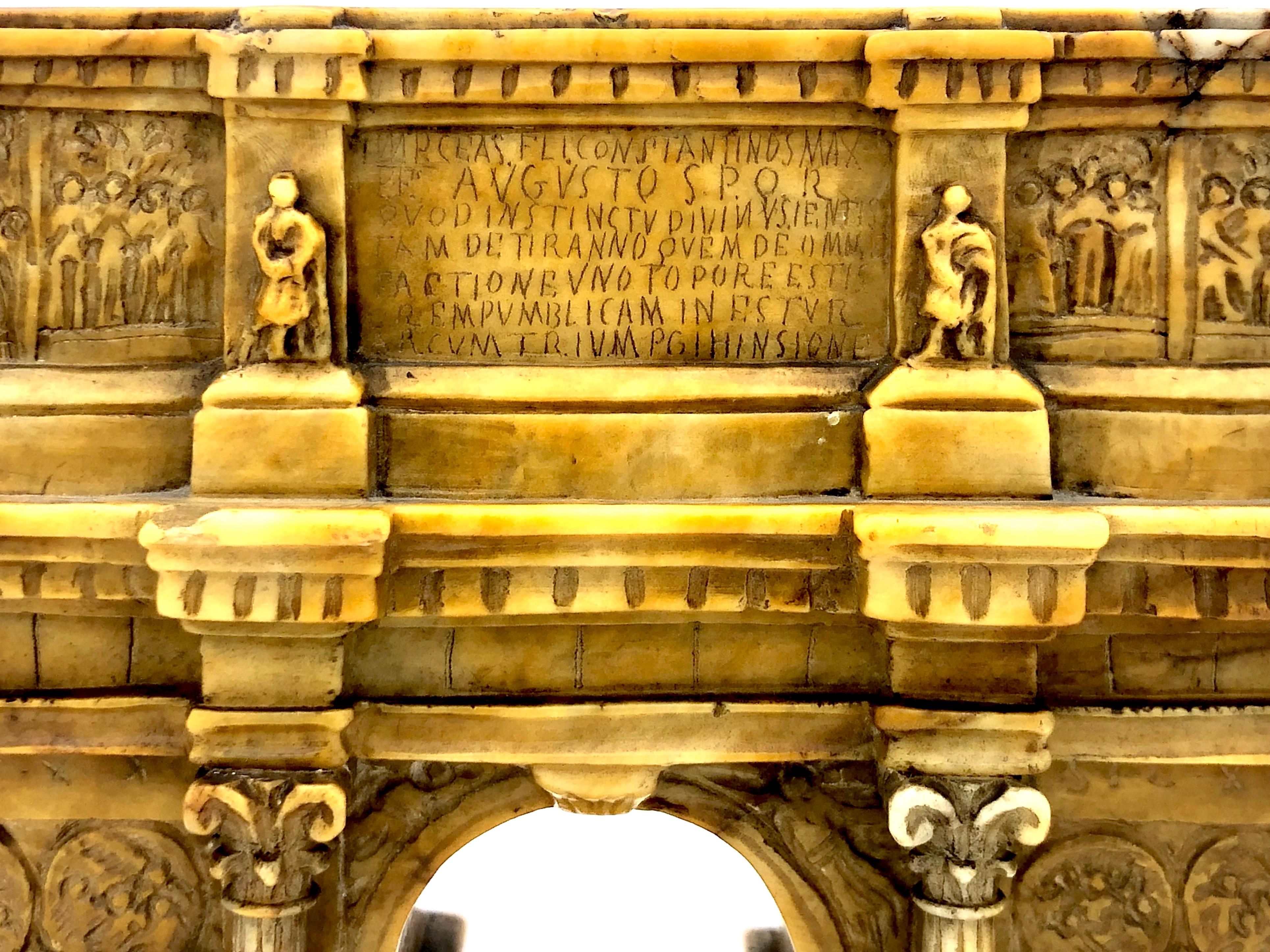 Antique Grand Tour Arch of Constantine's Triumph Miniature Architecture Model 2