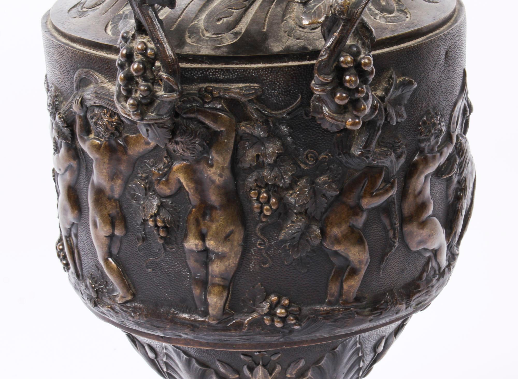 Antique Grand Tour Barbedienne Style Bronze Urn, 19th Century 6