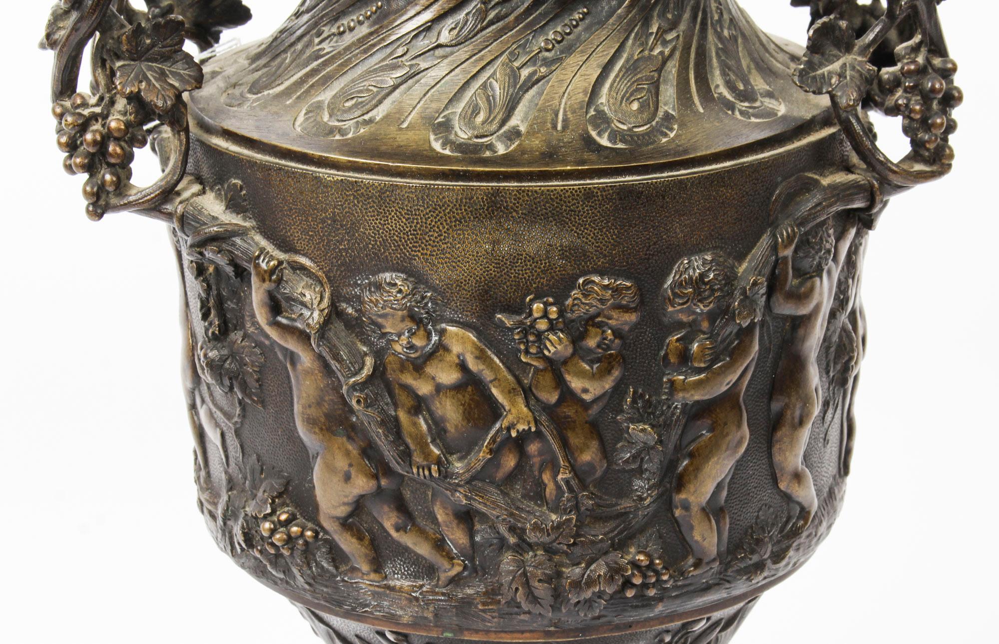 Antique Grand Tour Barbedienne Style Bronze Urn, 19th Century 7