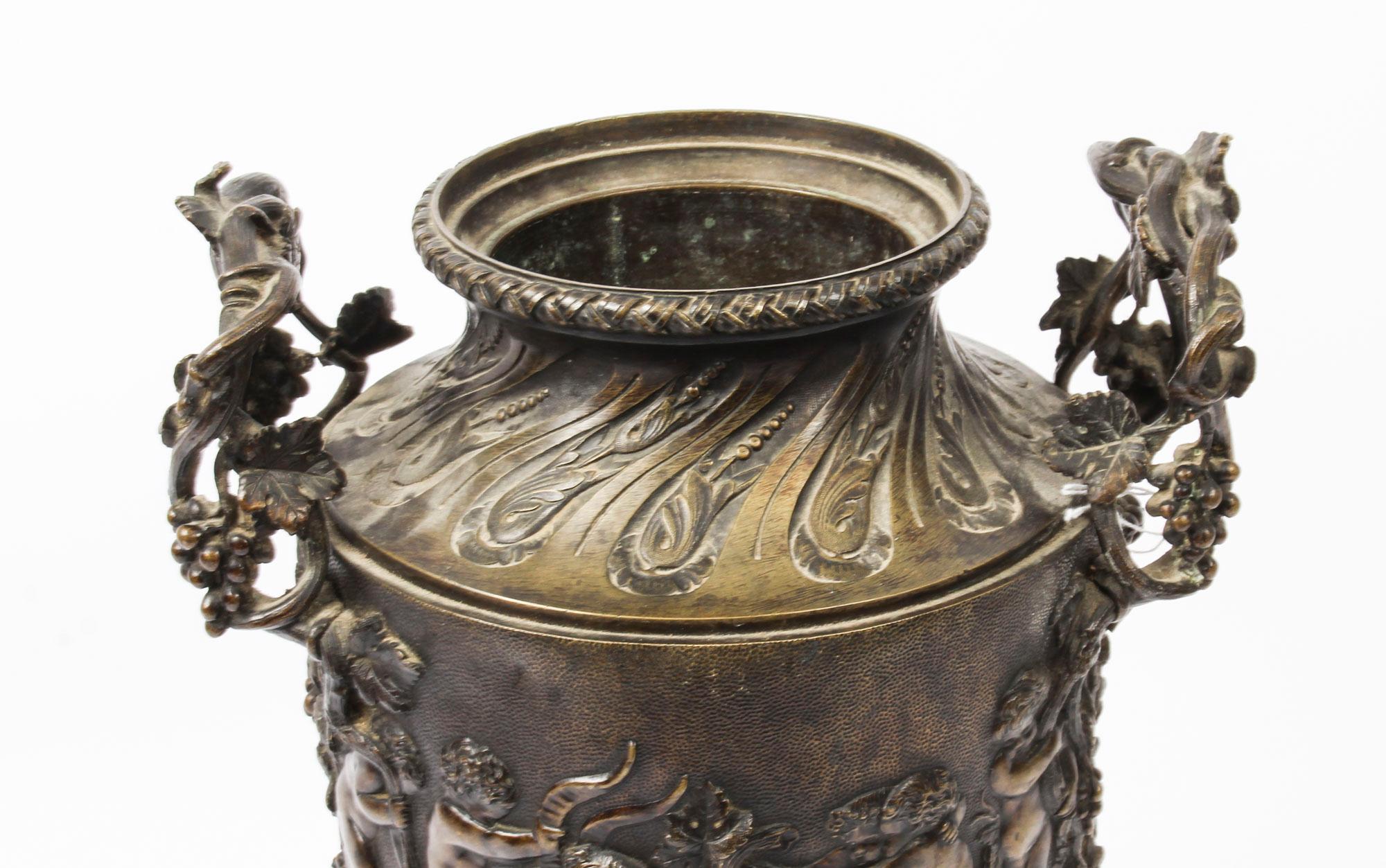 Antique Grand Tour Barbedienne Style Bronze Urn, 19th Century In Good Condition In London, GB