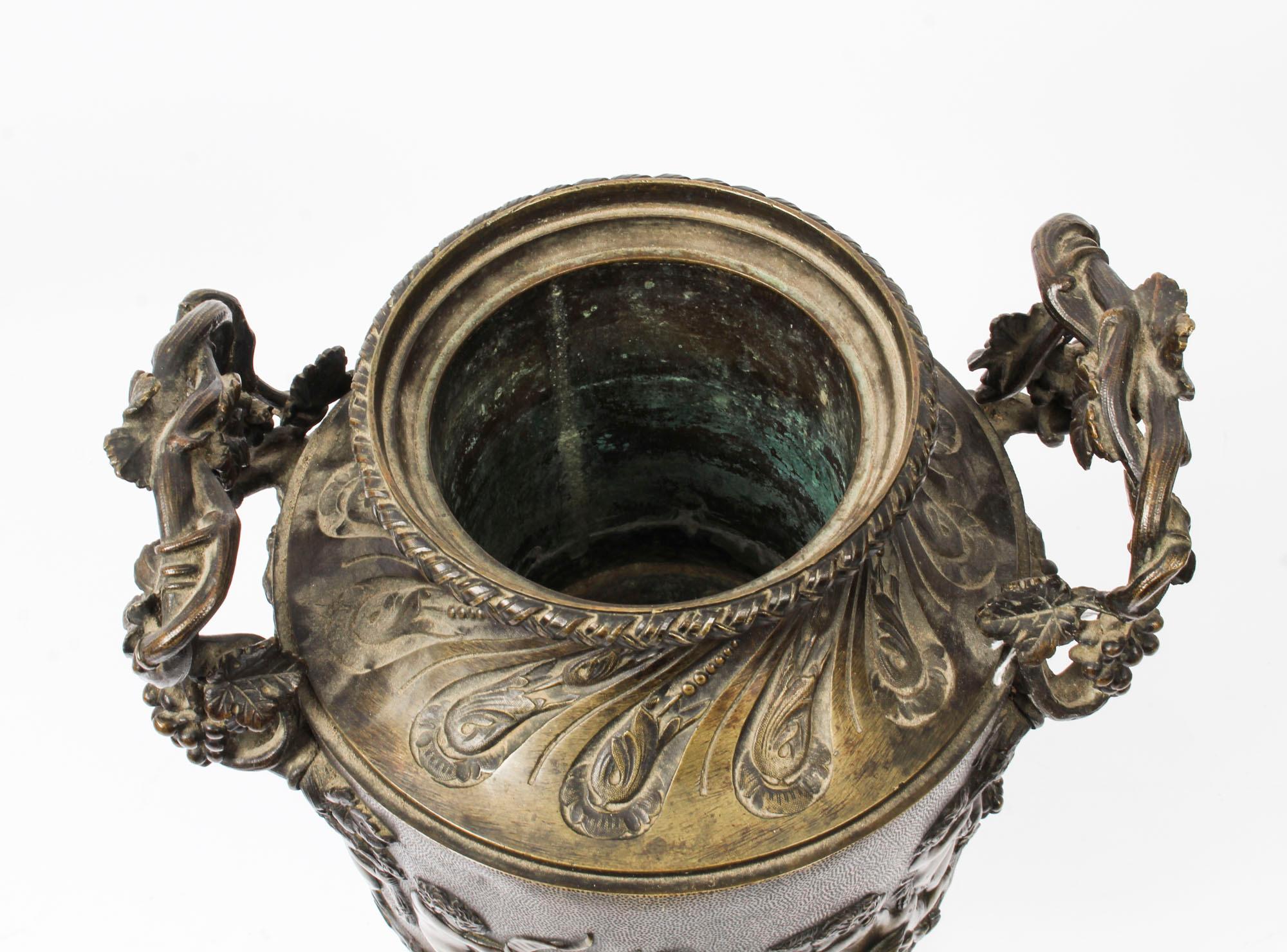 Antique Grand Tour Barbedienne Style Bronze Urn, 19th Century 1
