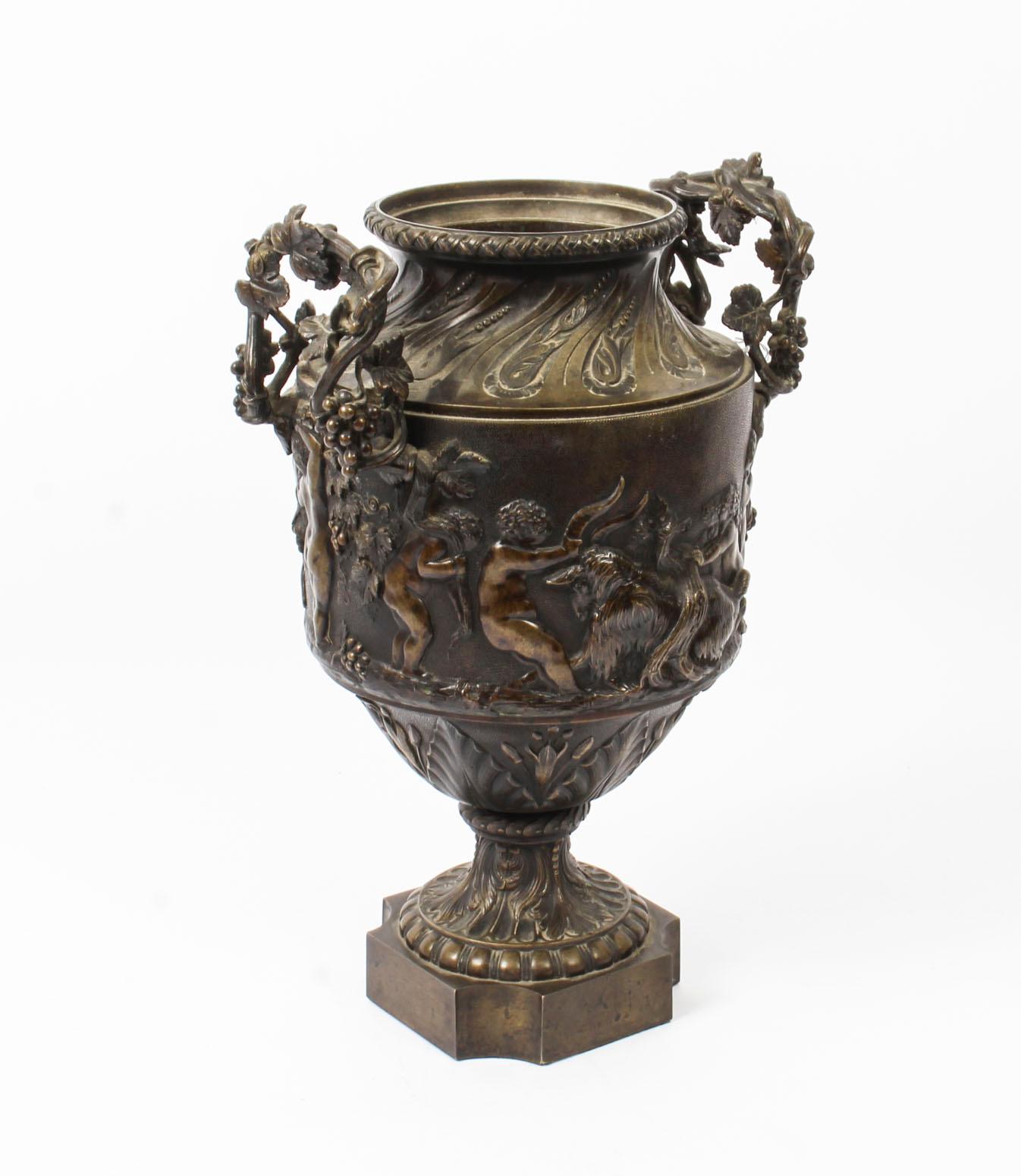 Antique Grand Tour Barbedienne Style Bronze Urn, 19th Century 2