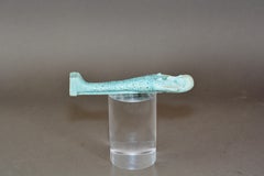 Antique Grand Tour Blue Faince Large Egyptian Shabti Doll