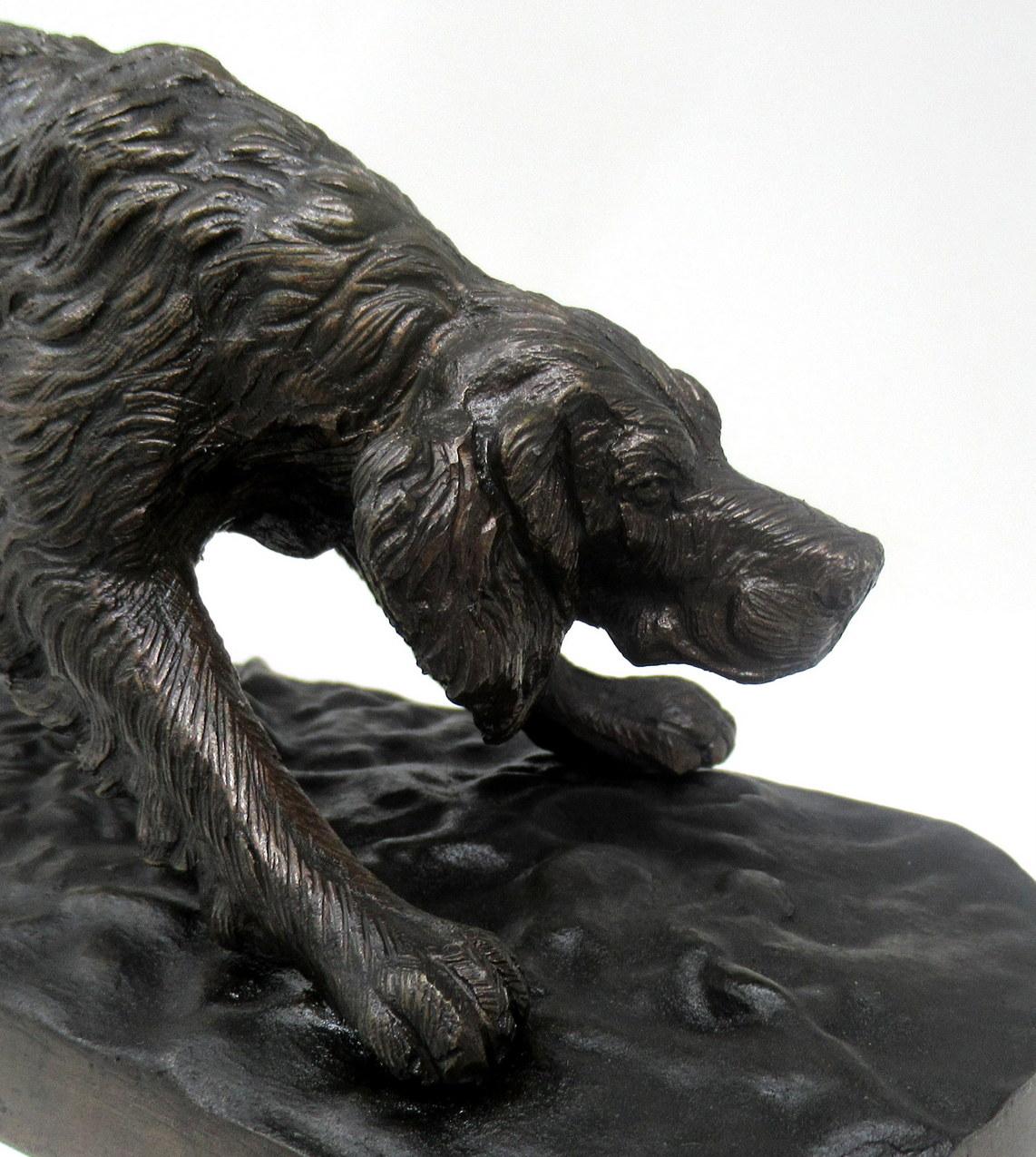 20th Century Antique Grand Tour Bronze Animal Sculpture Dog Figure Attrib Pierre-Jules Mene