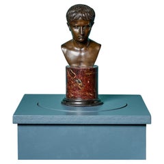 Antique Grand Tour Bronze Bust of Roman Emperor