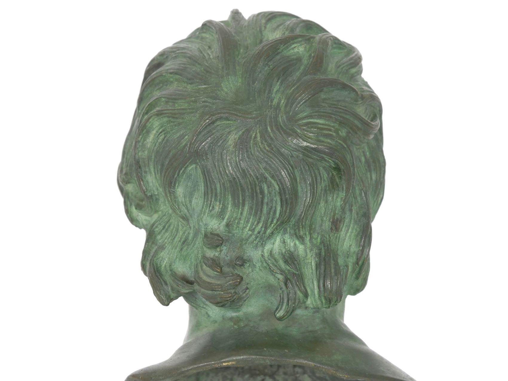 Antique Grand Tour Bronze Bust Sculpture after Pseudo-Seneca, 19th Century 7