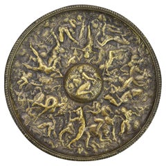 Antique Grand Tour Bronze Dish Bowl 'Battle of the Amazons' after Antoine Vechte