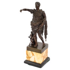 Antike Grand Tour Bronze Emperor Augustus von Prima Porta 19. Jahrhundert