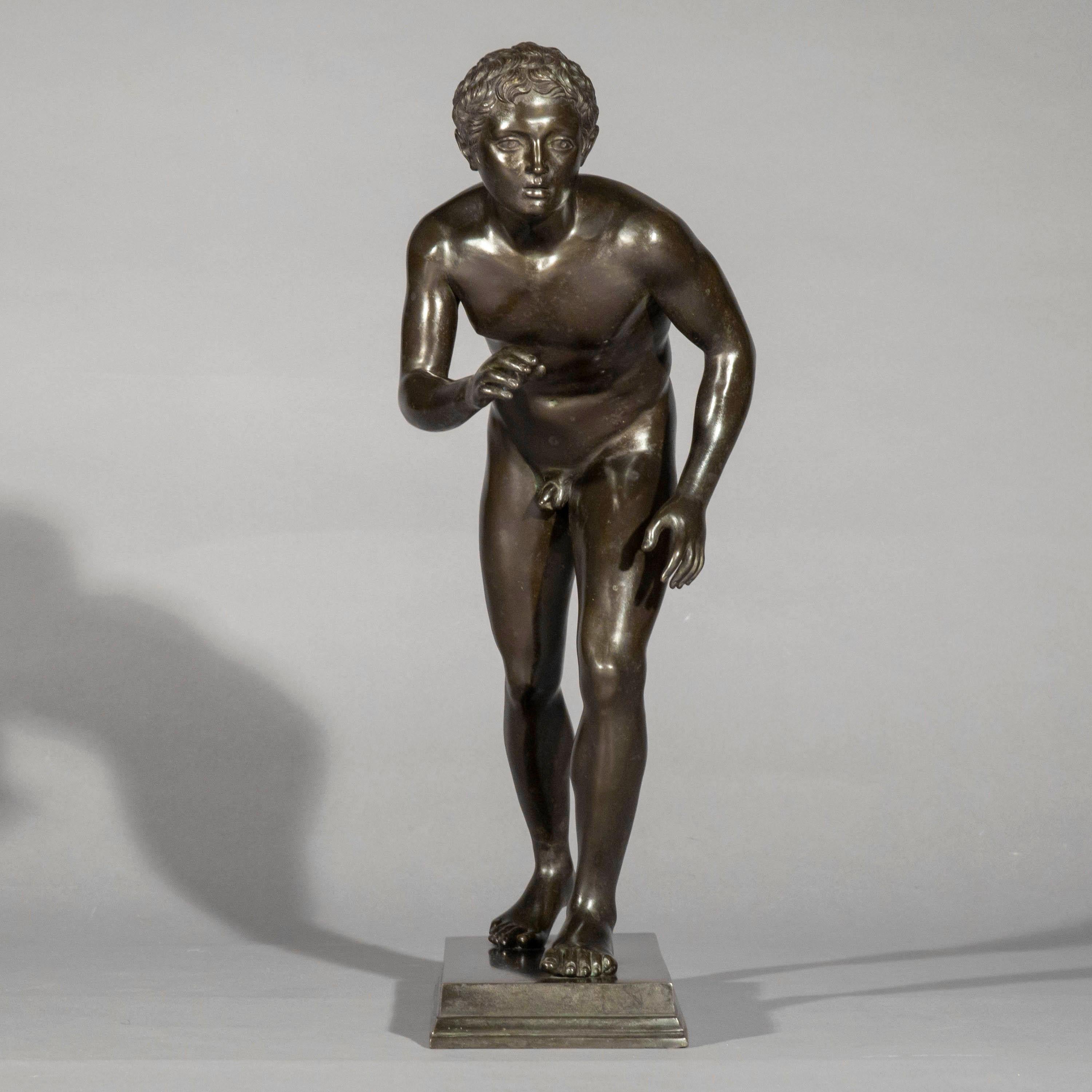 19th Century Antique Bronze Sculpture of an Athlete