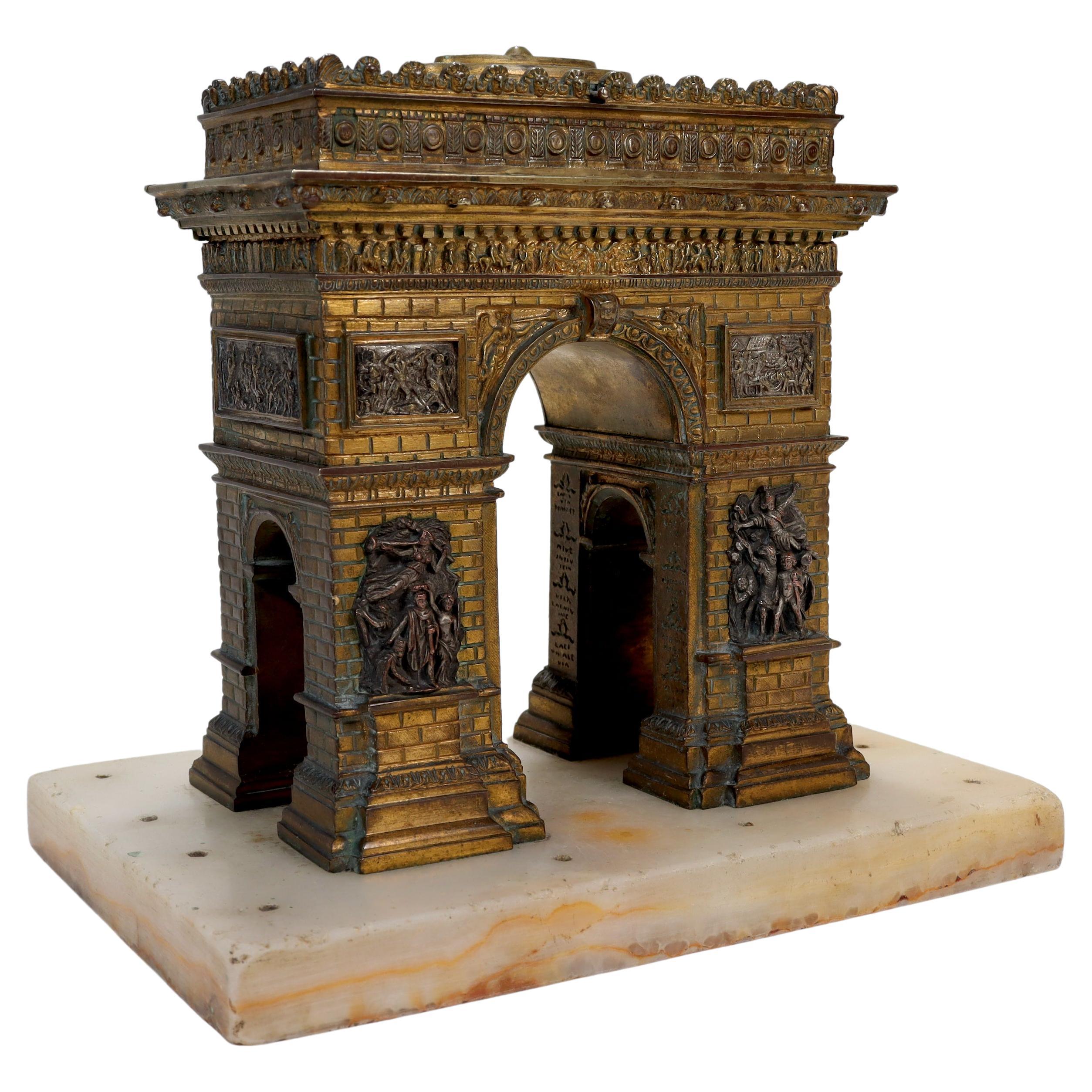 Antique Grand Tour Bronze Model of the Arc de Triomphe