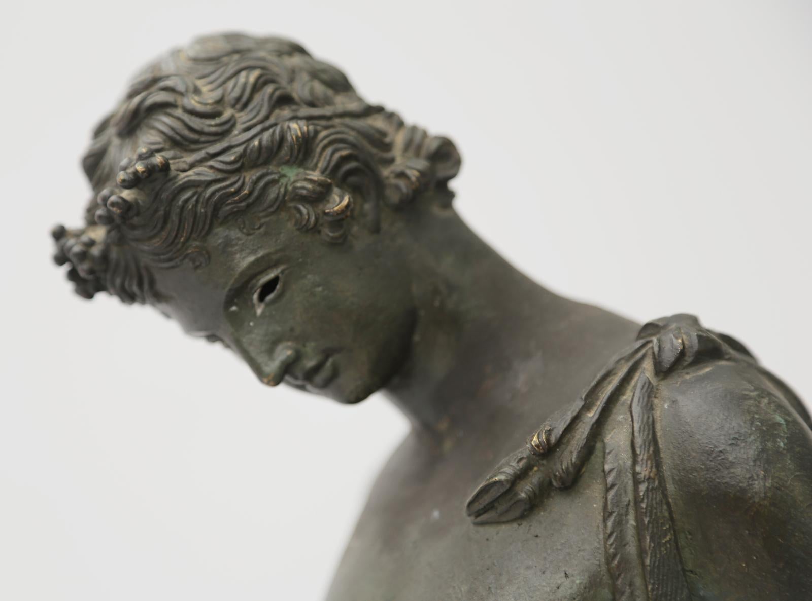 Antique Grand Tour Bronze of Narcissus, Circa 1870 For Sale 5