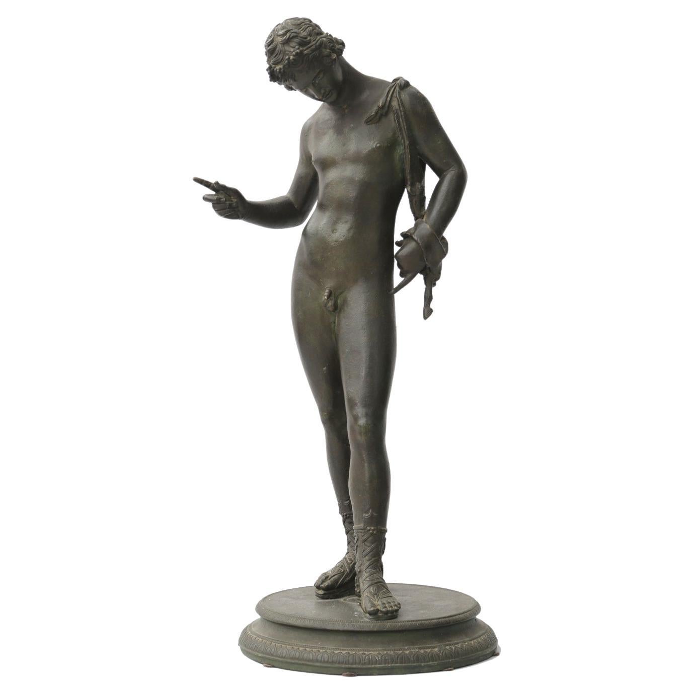 Antique Grand Tour Bronze of Narcissus, Circa 1870 For Sale