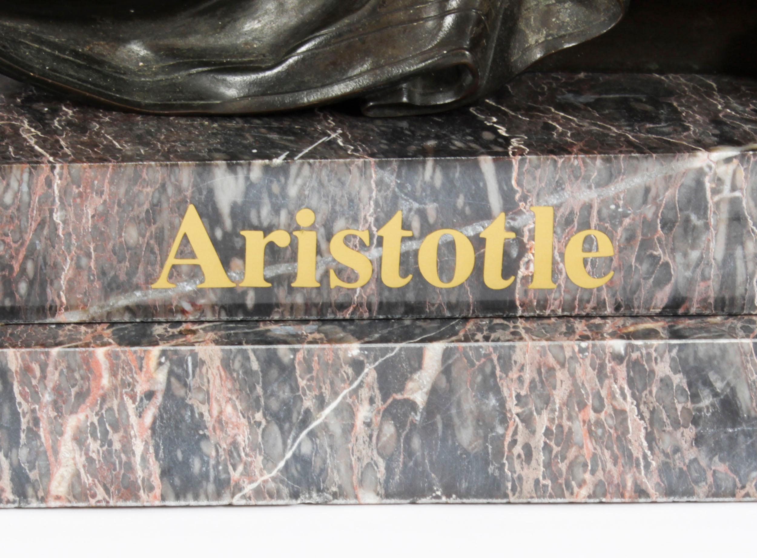 Early 19th Century Antique Grand Tour Bronze Sculpture of Aristotle, 19th Century