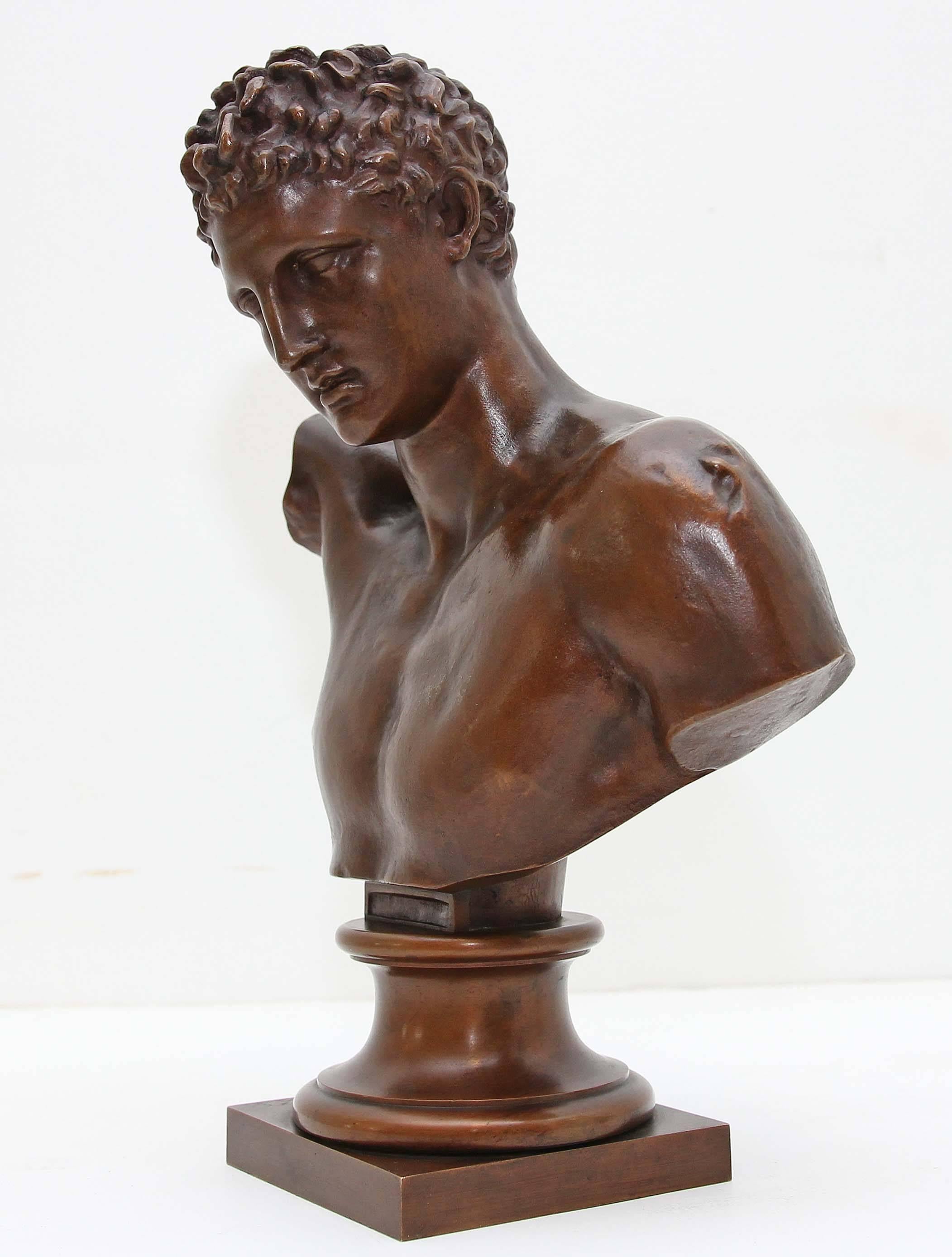 European Antique Grand Tour Bronze Sculpture of Hermes