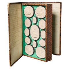 Antique Grand Tour Faux Book of Neoclassical Intaglios