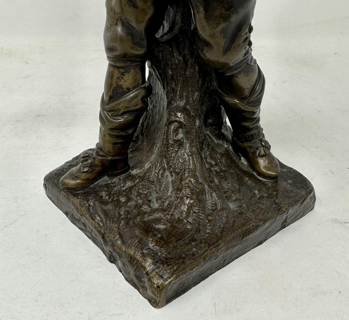 Ancienne sculpture française Grand Tour en bronze, figure masculine et féminine de Clodion Barbediene en vente 3
