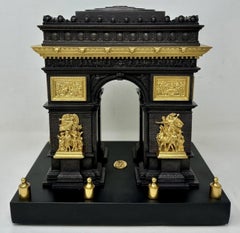 Antique Grand Tour French Ormolu Bronz Architectural Model Arc de Triomphe Paris