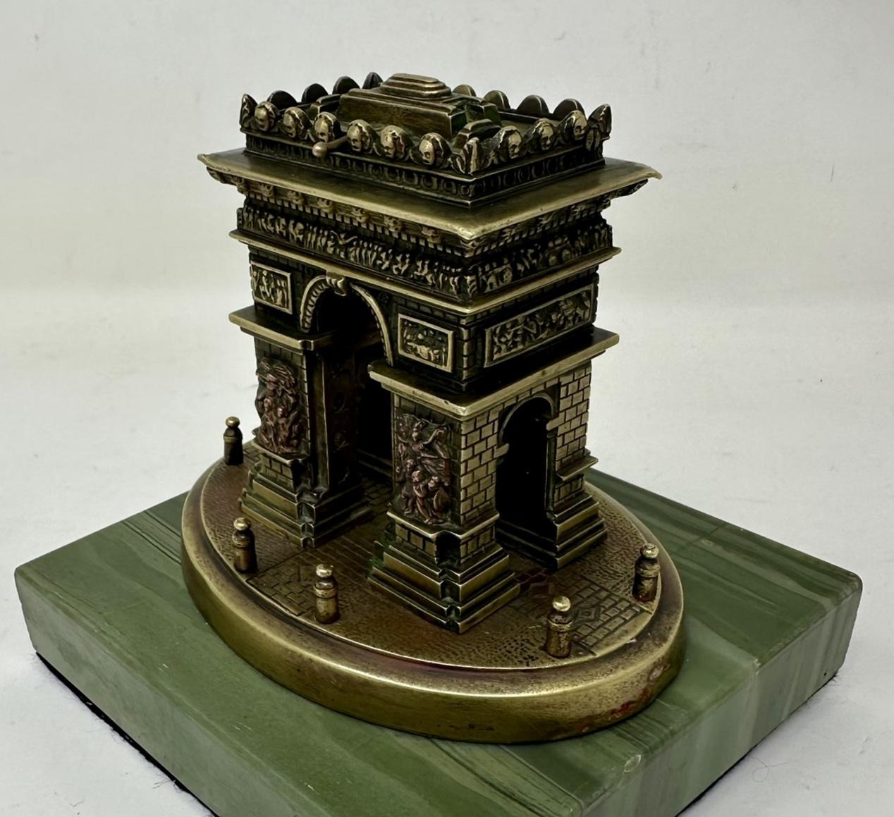 Brass Antique Grand Tour French Ormolu Bronz Architectural Model Arc de Triomphe Paris