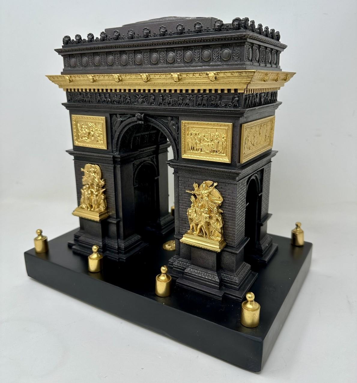 Antique Grand Tour French Ormolu Bronz Architectural Model Arc de Triomphe Paris 1