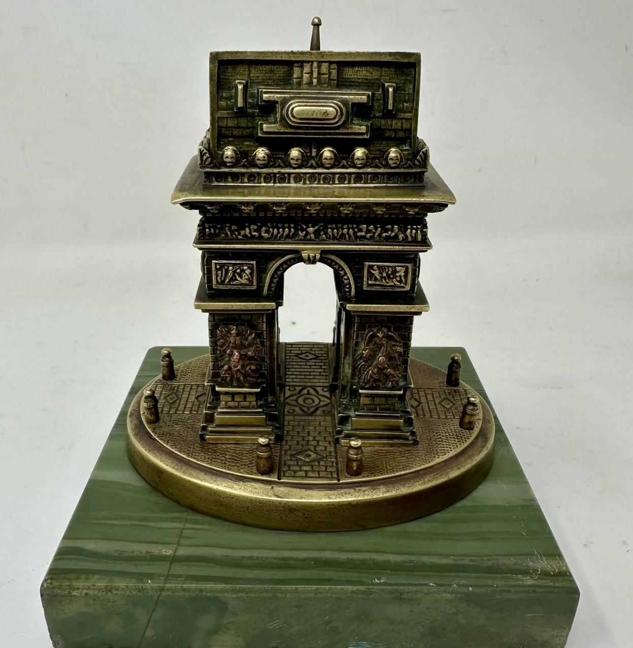 Antique Grand Tour French Ormolu Bronz Architectural Model Arc de Triomphe Paris 2