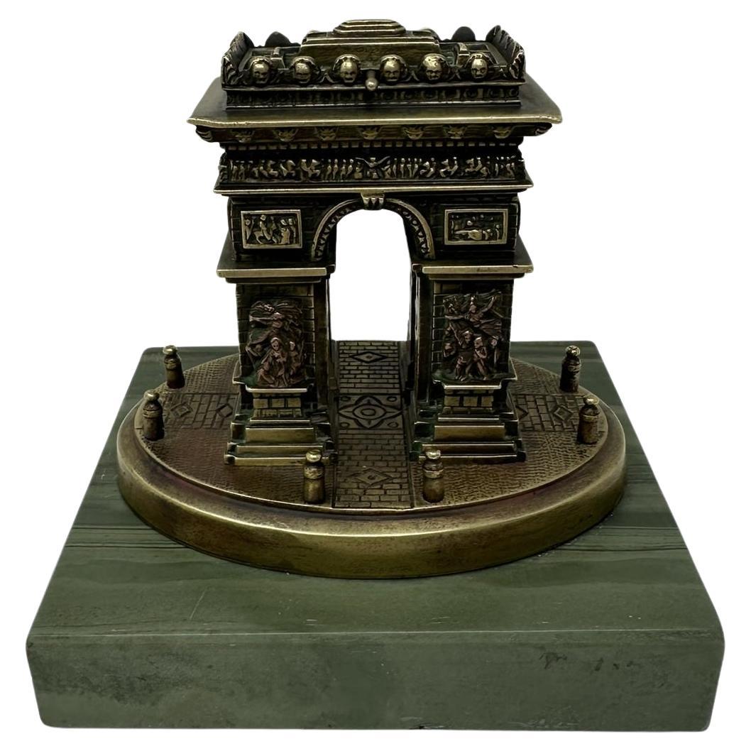 Antique Grand Tour French Ormolu Bronz Architectural Model Arc de Triomphe Paris