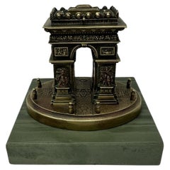 Used Grand Tour French Ormolu Bronz Architectural Model Arc de Triomphe Paris