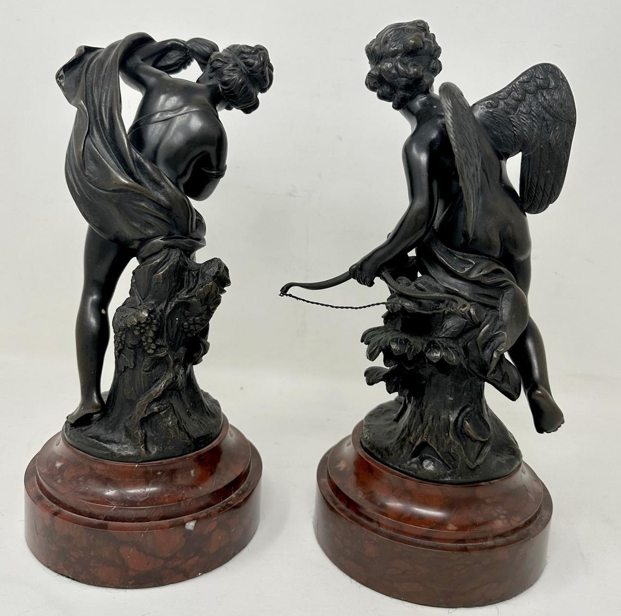 Antique Grand Tour French Sevres Bronze Sculpture Male Female Figures Group 19c 9