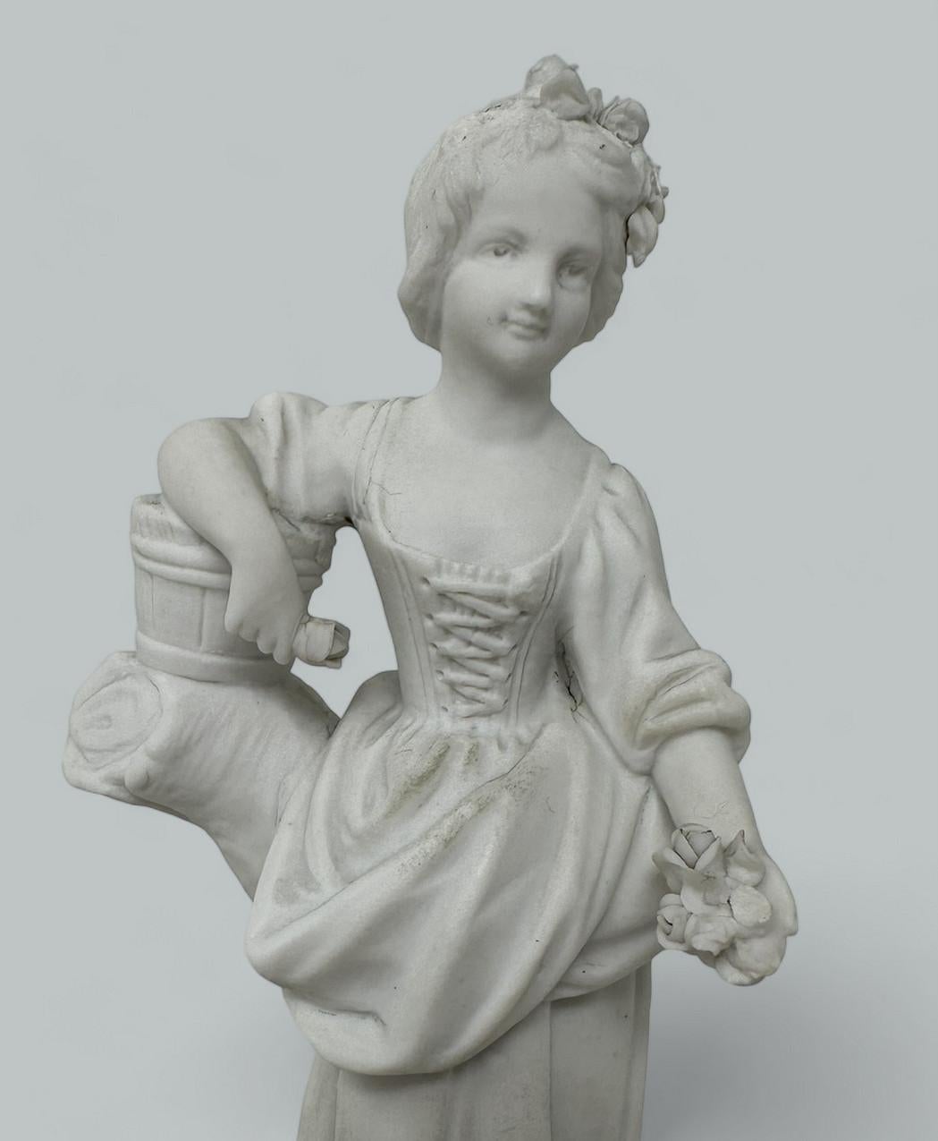 Antique Grand Tour French Parian Sculpture Male Female Figures Group 19C For Sale 5